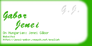 gabor jenei business card
